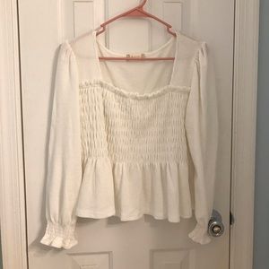 NWOT White Square Neck Top | Altar’d State | Size M